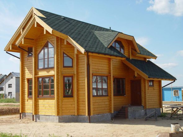 Печь в деревянном коттедже