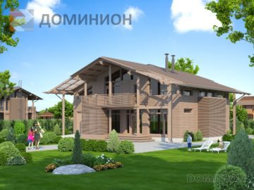Проект семейной резиденции из клееного бруса и стекла — архитектура Dominion CLT